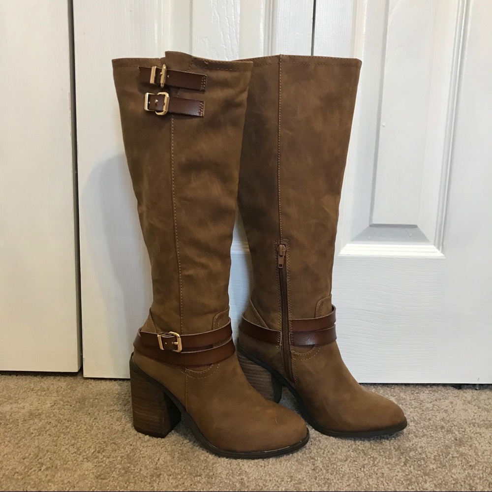 Madden Girl Ednea Block Heel Boots S- 5.5